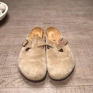 Birkenstock Tan Suede Mules